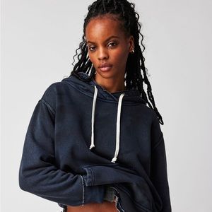 Free People Zuma black hoodie sweatshirt